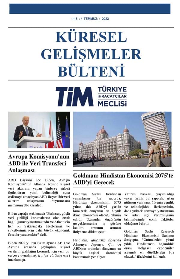 1-15 Temmuz 2023 Bülteni 